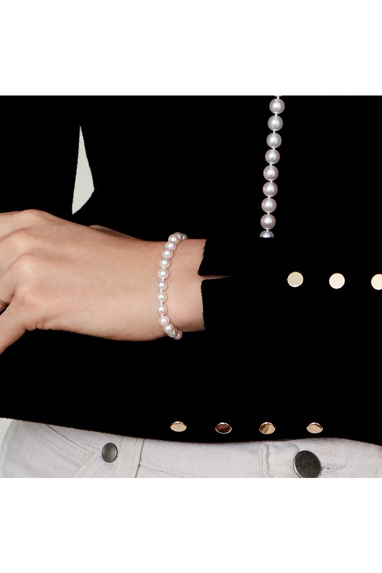Akoya Pearl Bracelet 5.5-6mm, Alternate, color, White Pearl