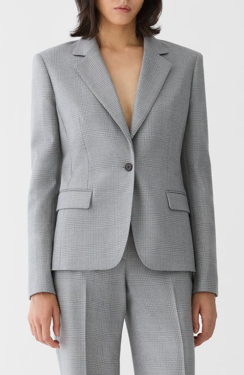 Single Button Wool Blazer