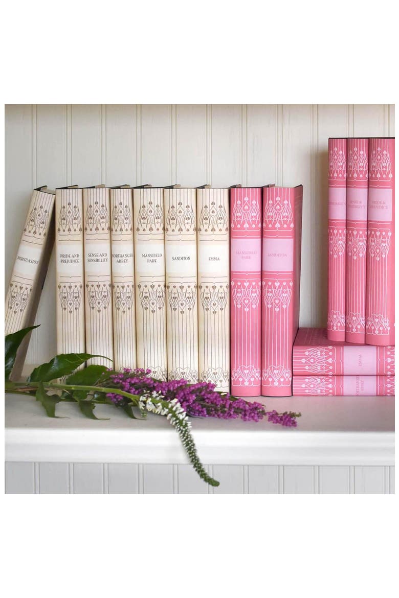 Jane Austen Book Set, Vellum, Alternate, color, Vellum