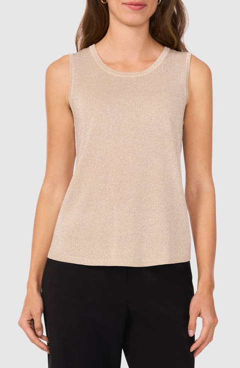 Shimmer Metallic Knit Tank