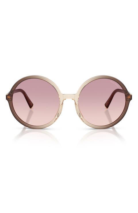 59mm Gradient Round Sunglasses