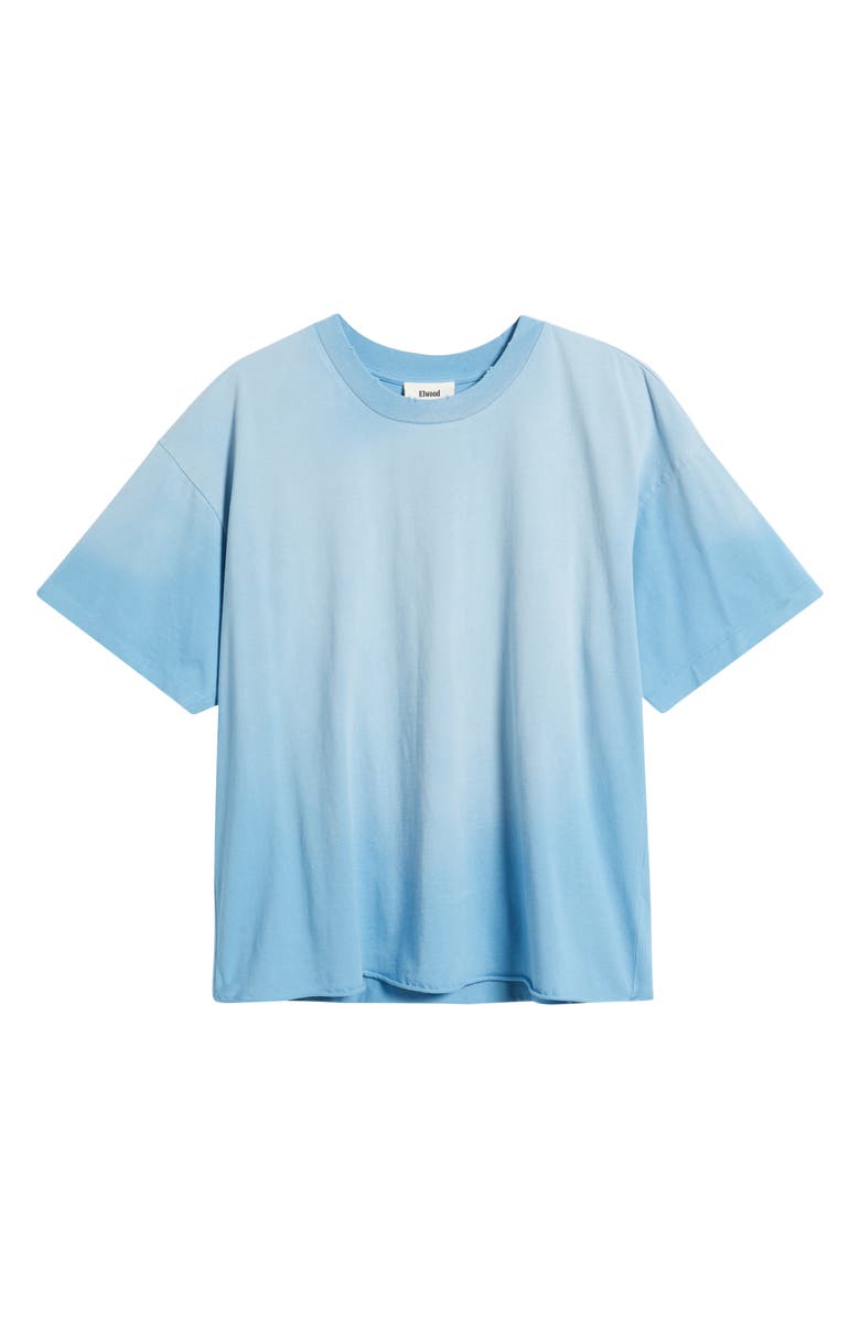 Elwood Core Oversize Crop Cotton T-Shirt, Alternate, color, Sun Faded Baby Blue