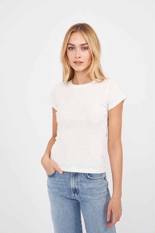 Marea Pointelle Crewneck Tee