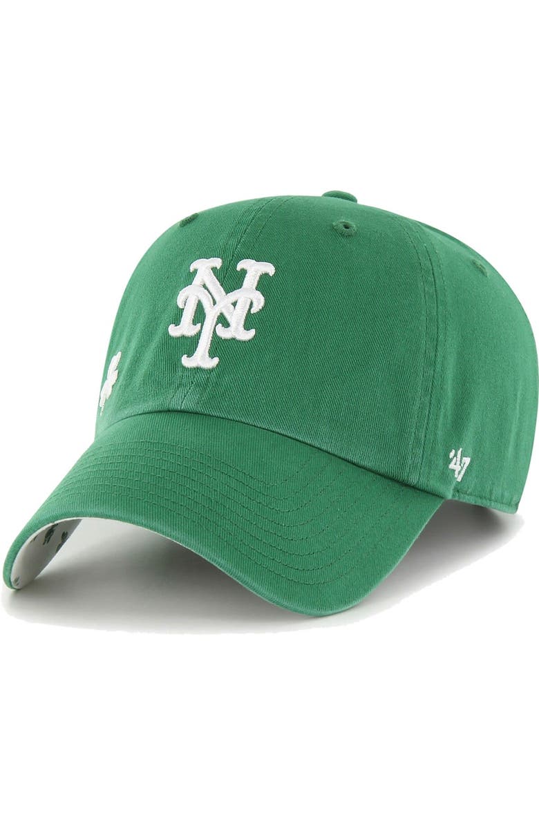 '47 Men's '47 Kelly Green New York Mets St. Patrick's Day Icon Clean Up Adjustable Hat, Alternate, color, 