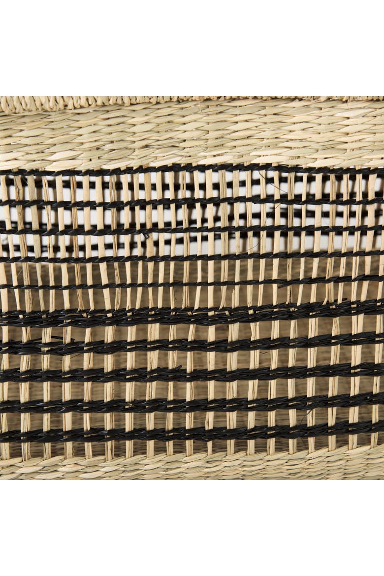 Nia Set of 2 Seagrass Rectangular Basket with Handles, Alternate, color, Brown