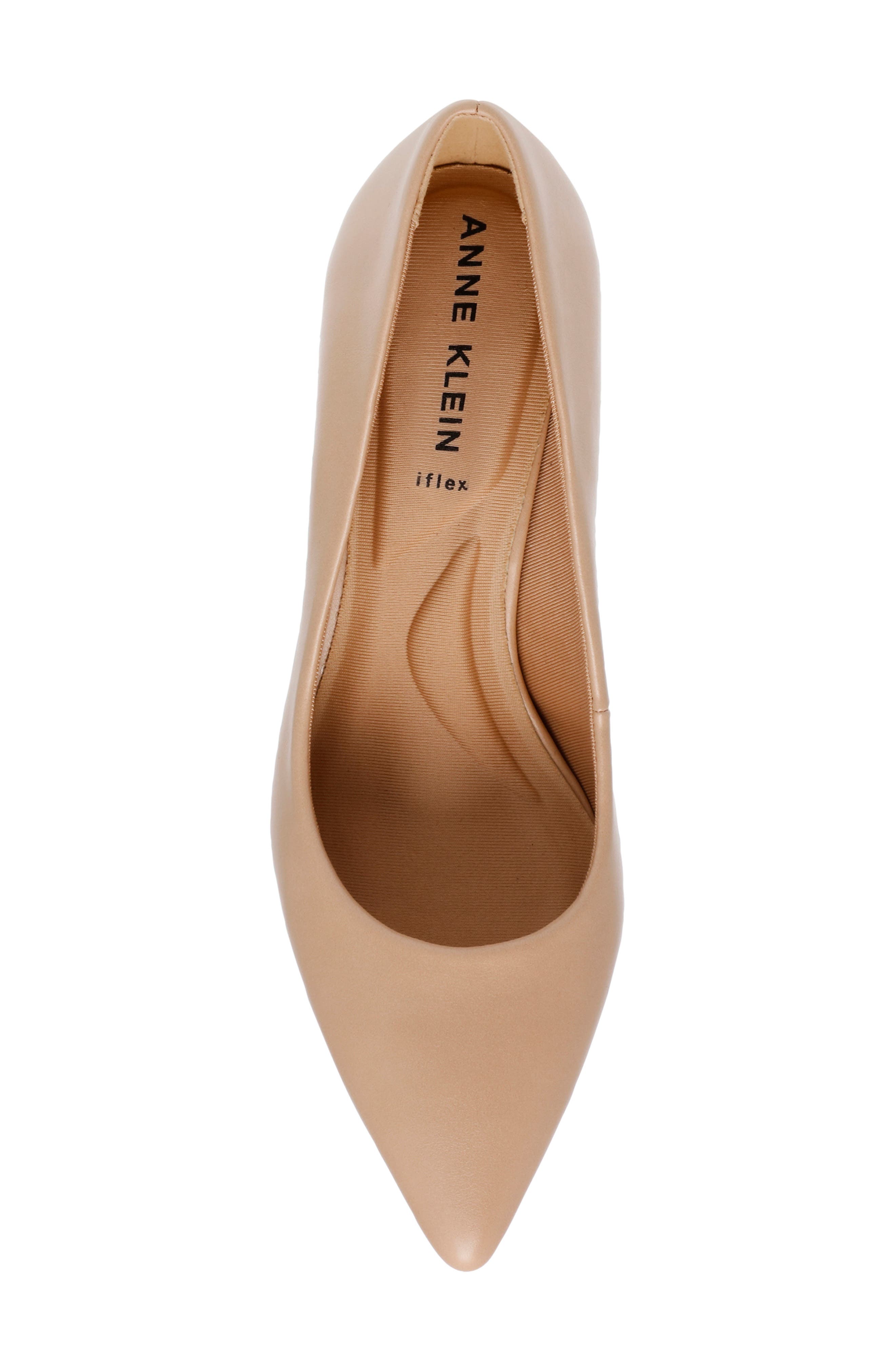 Anne Klein Benedette Pointed Toe Pump, Alternate, color, Nude