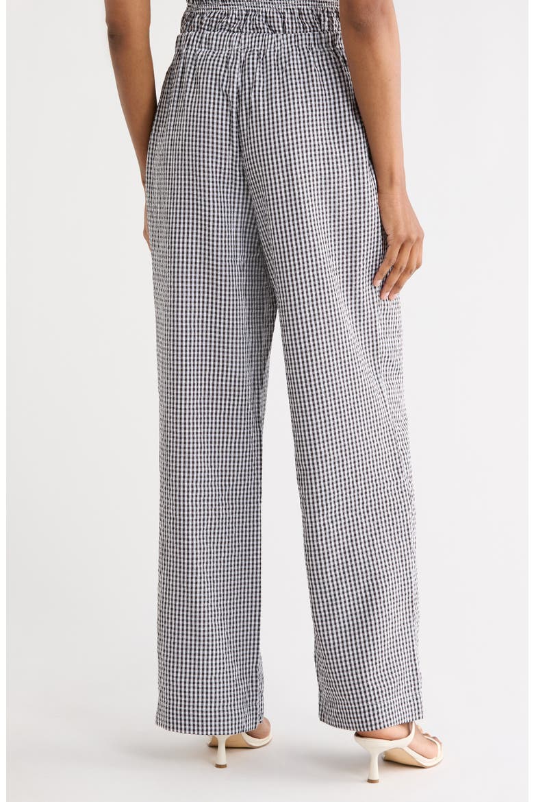 Seersucker Drawstring Pants, Alternate, color, BLACK SEERSUCKER