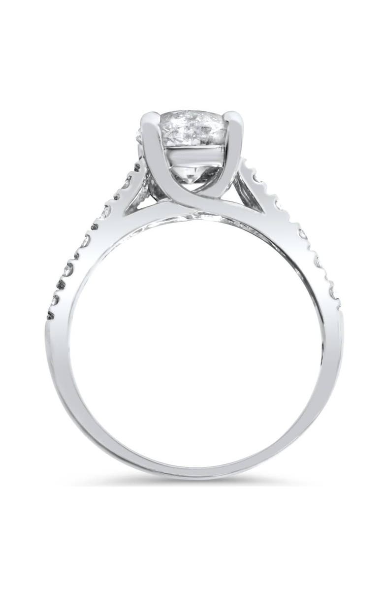 Bliss Diamond Certified 2 1/2Ct Diamond Cathedral Engagement Ring 14k Gold Lab Grown, Alternate, color, 14K White Gold