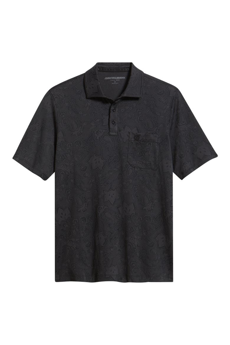Evans Jacquard Polo, Alternate, color, BLACK PAISLEY