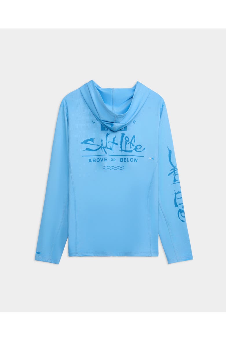 Upwell 2.0 Perforated Hoodie, Alternate, color, Azure Blue