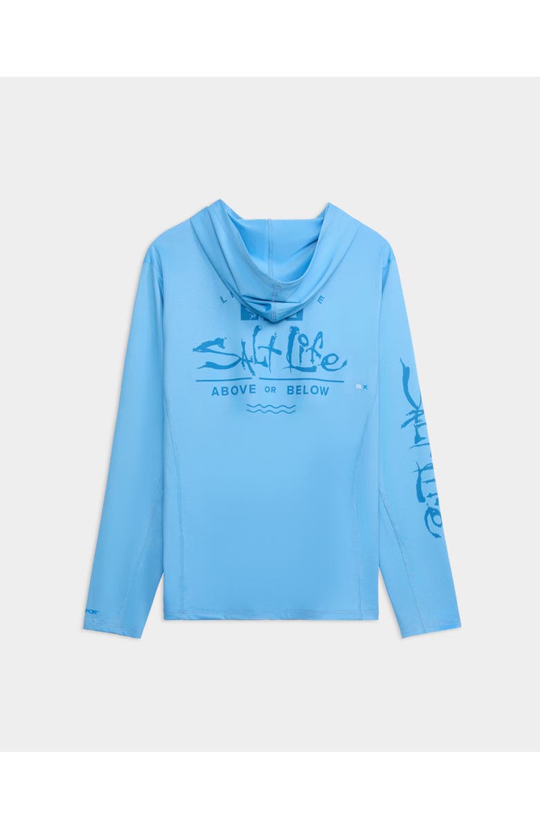 Salt Life Upwell 2.0 Perforated Hoodie, Alternate, color, Azure Blue