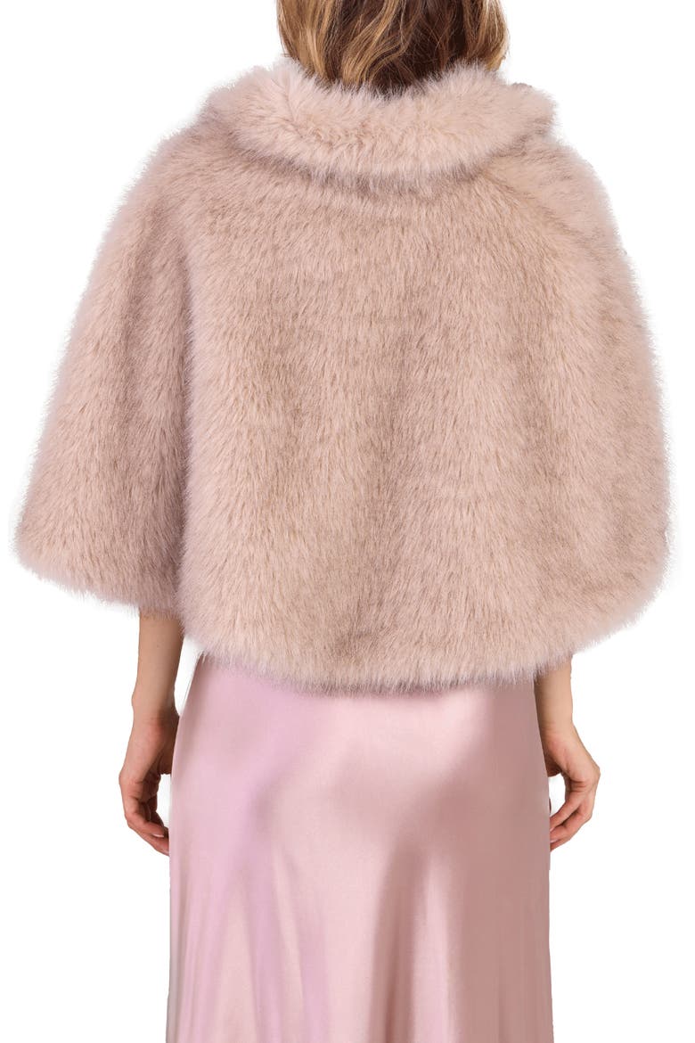 Faux Fur Capelet, Alternate, color, BEIGE
