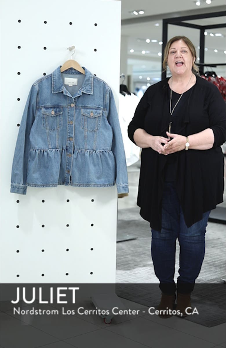 Peplum Denim Jacket, sales video thumbnail