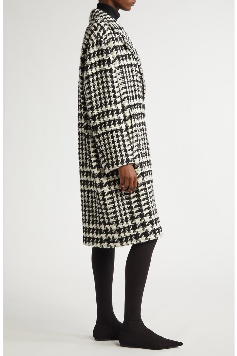 Houndstooth Double Breasted Coat, Alternate, color, S8030 FANTASIA NON STAMPA