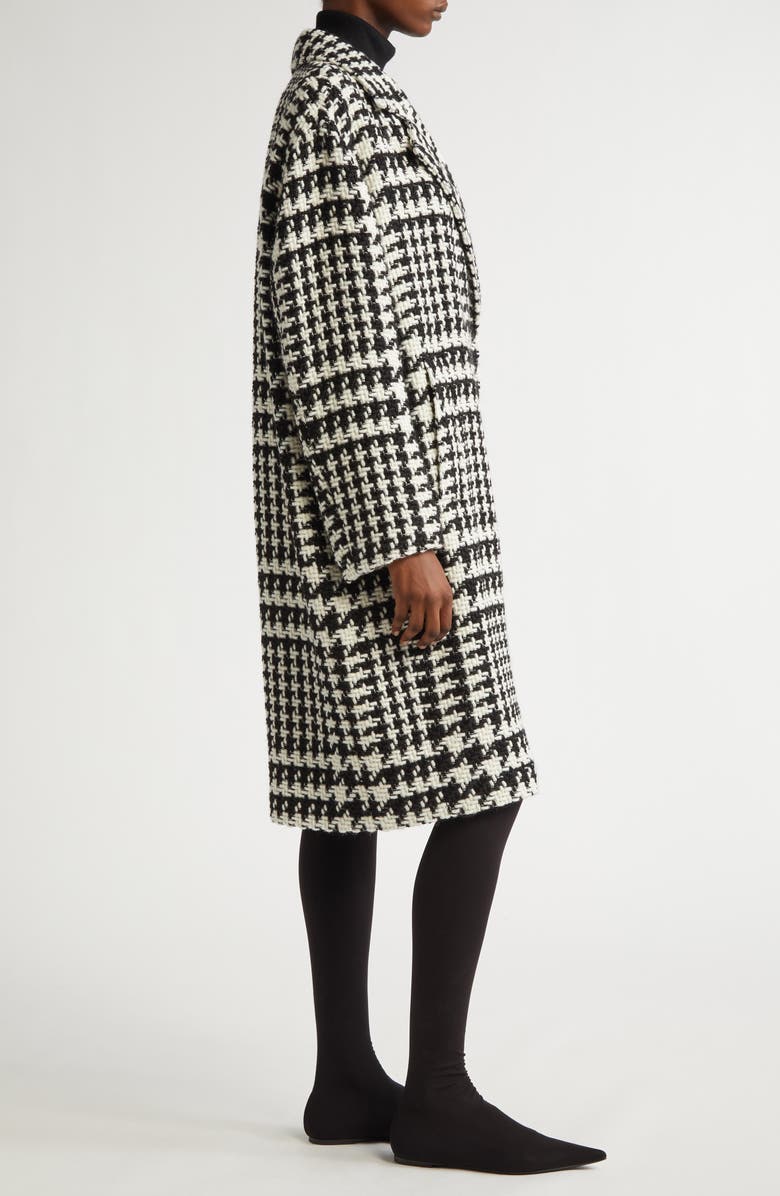 Dolce&Gabbana Houndstooth Double Breasted Coat, Alternate, color, 