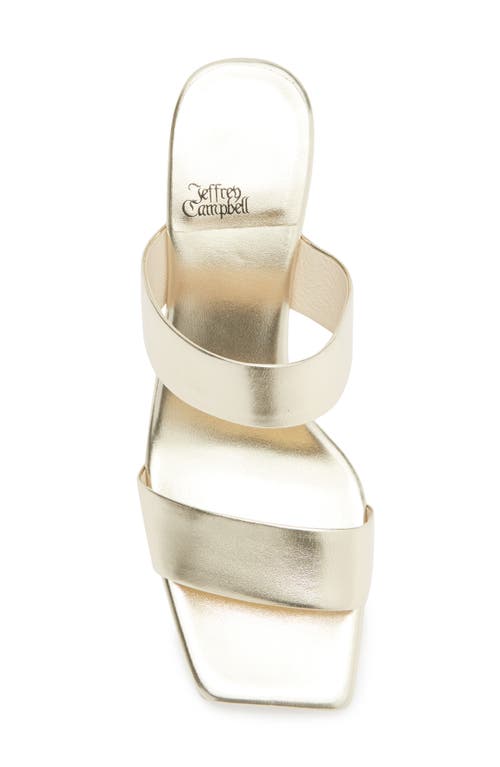 Jeffrey Campbell Danity Platform Slide Sandal In Gold