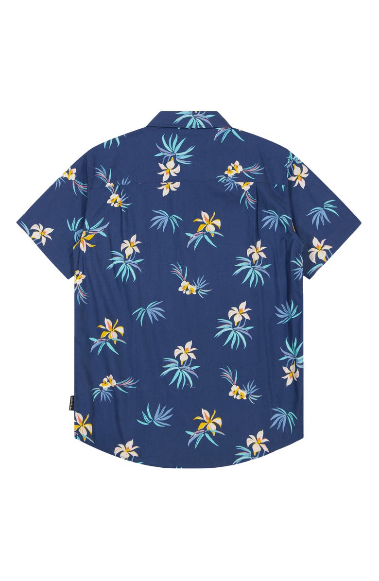 Quiksilver Kids' Apero Classics Floral Short Sleeve Cotton Button-Up Shirt, Alternate, color,
