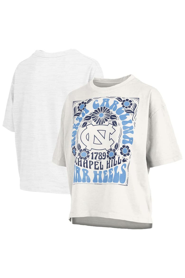 Women's Pressbox White North Carolina Tar Heels Harmony Oversized T-Shirt, Alternate, color, White