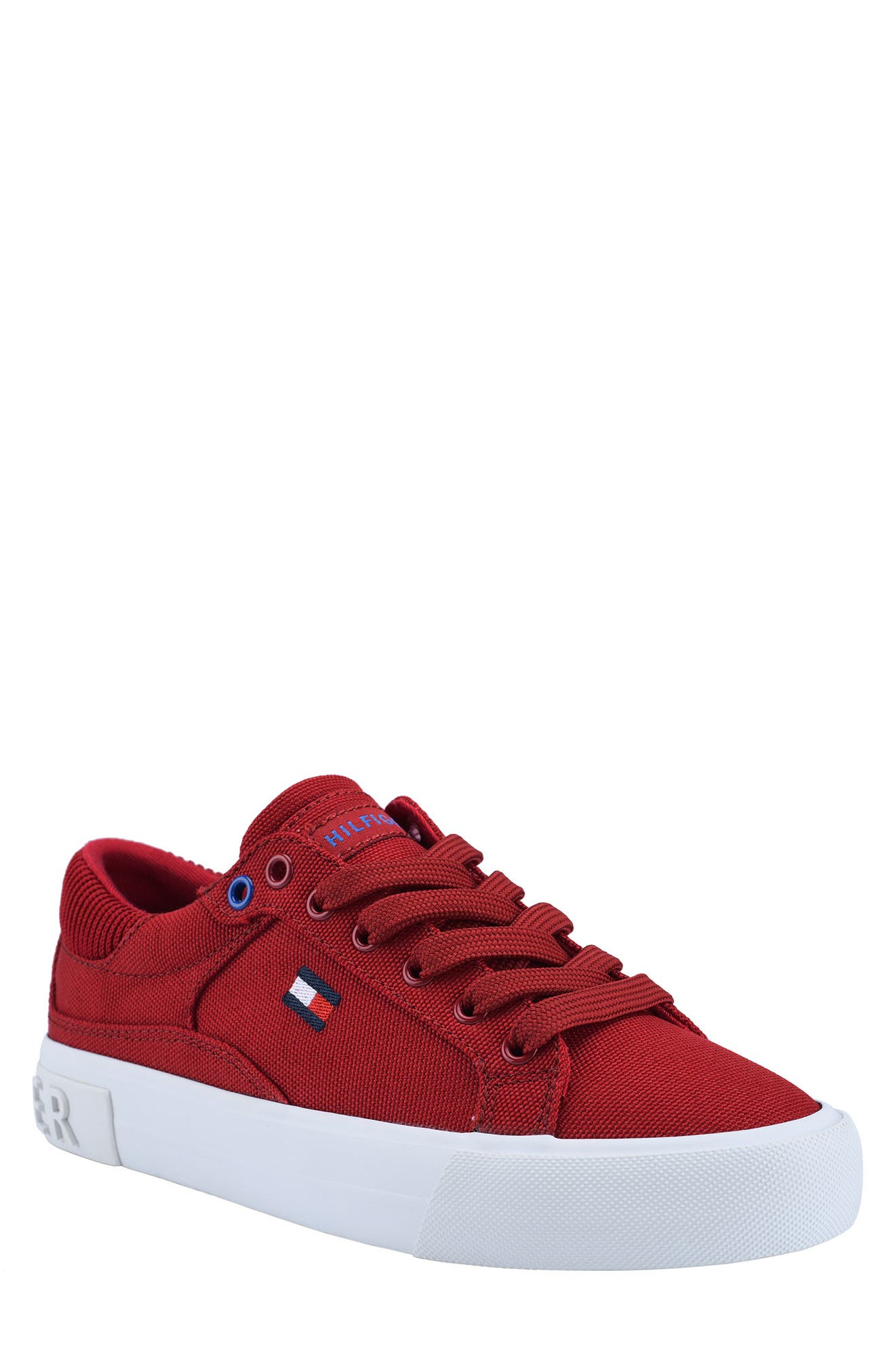 Finice Lace-up Sneaker, Main, color, MEDIUM RED 610