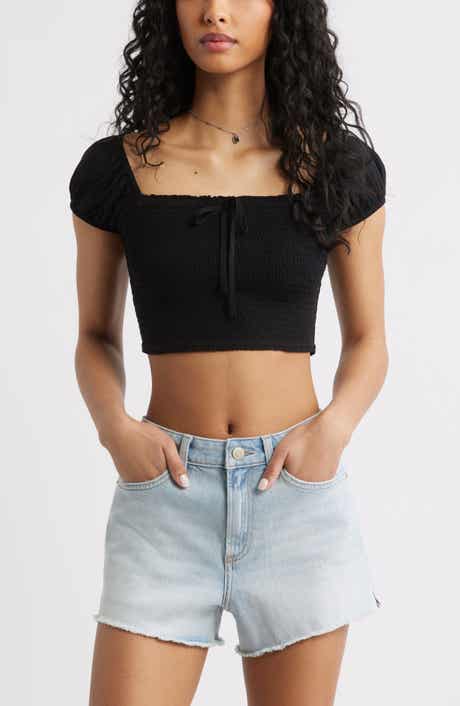 BP. Smocked Crop Top
