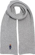 Polo Ralph Lauren Embroidered Bear Wool Blend Scarf