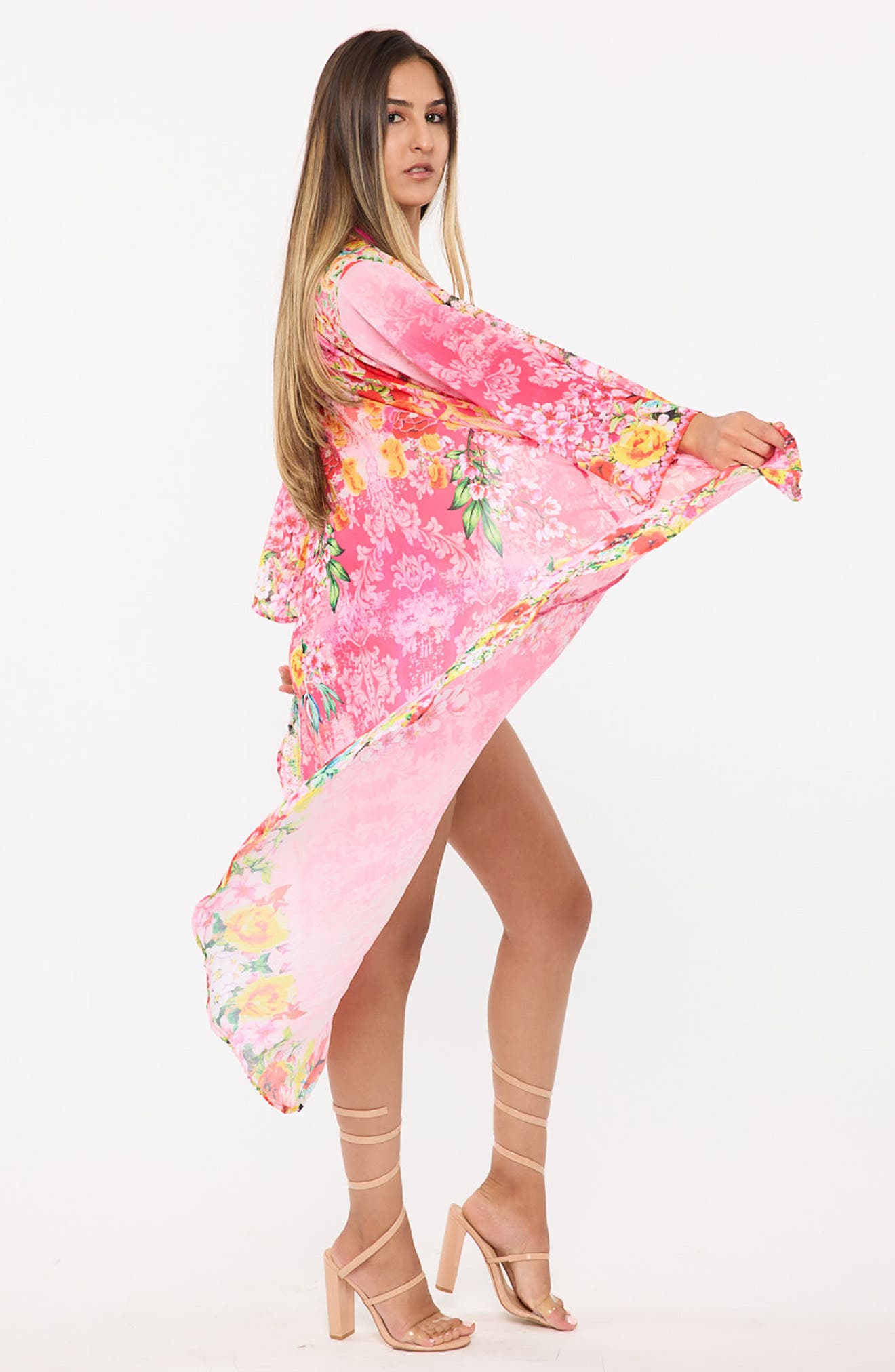 Pink Floral Duster - image 2