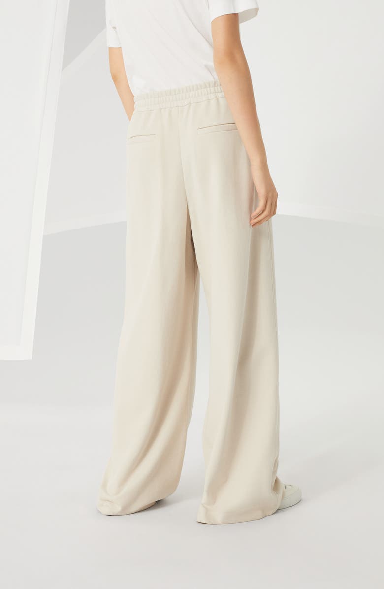Brunello Cucinelli Smooth French terry trousers, Alternate, color, 