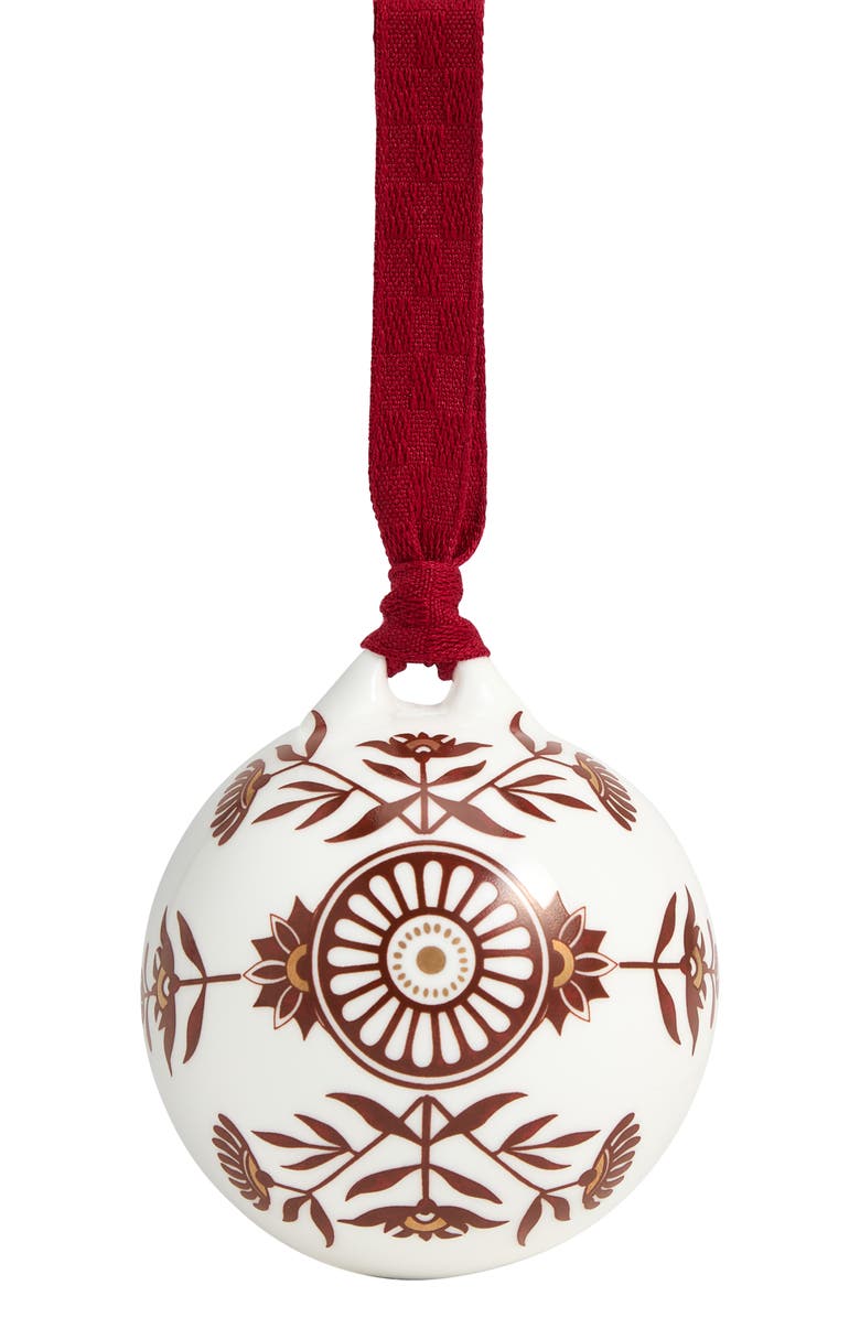 Wedgwood Festive Red Splendor No. 1 22K Gold Accent Bone China Ornament, Main, color, Multi