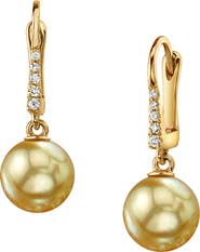 The Pearl Source Golden Pearl Susan Earrings