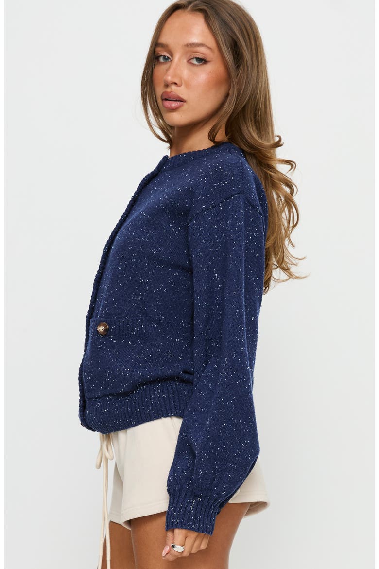 Dorah Speckled Cardigan, Alternate, color, BLUE