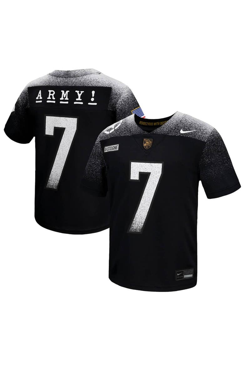 Youth Nike Black Army Black Knights 2024 Rivalry Collection Alternate Replica Football Jersey, Main, color, Black