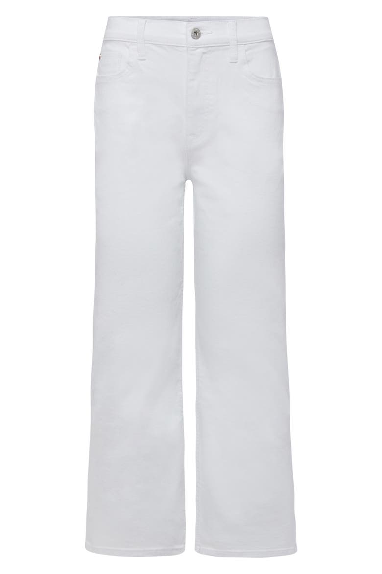 Rosalie High Waist Raw Crop Wide Leg Jeans, Alternate, color, WHITE