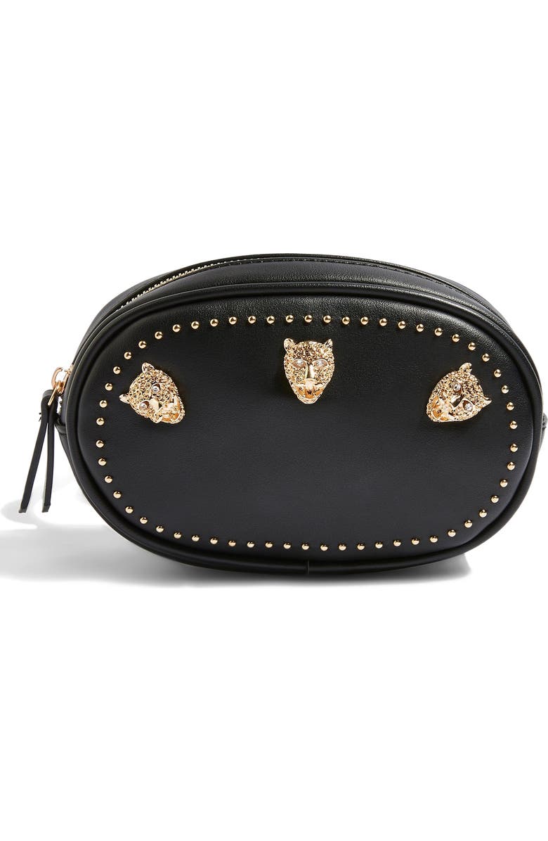 Topshop Panther Bum Bag, Main, color,