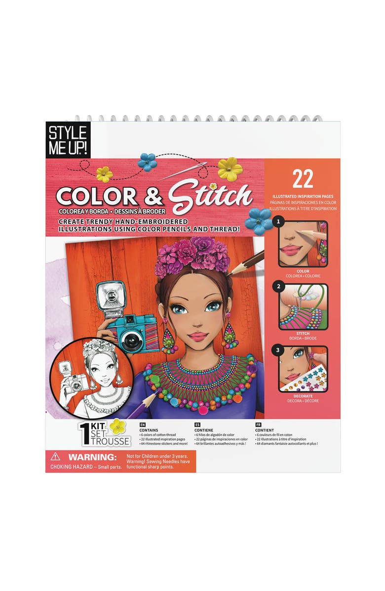 Style Me Up Color & Stitch Craft Activity Kit, Alternate, color, Multicolored
