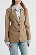 rag & bone Frank Plaid Linen Blazer with Poplin Bib