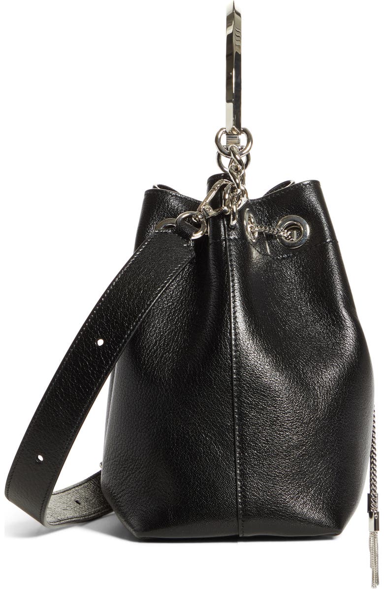 Jimmy Choo Bon Bon Leather Bucket Bag, Alternate, color,