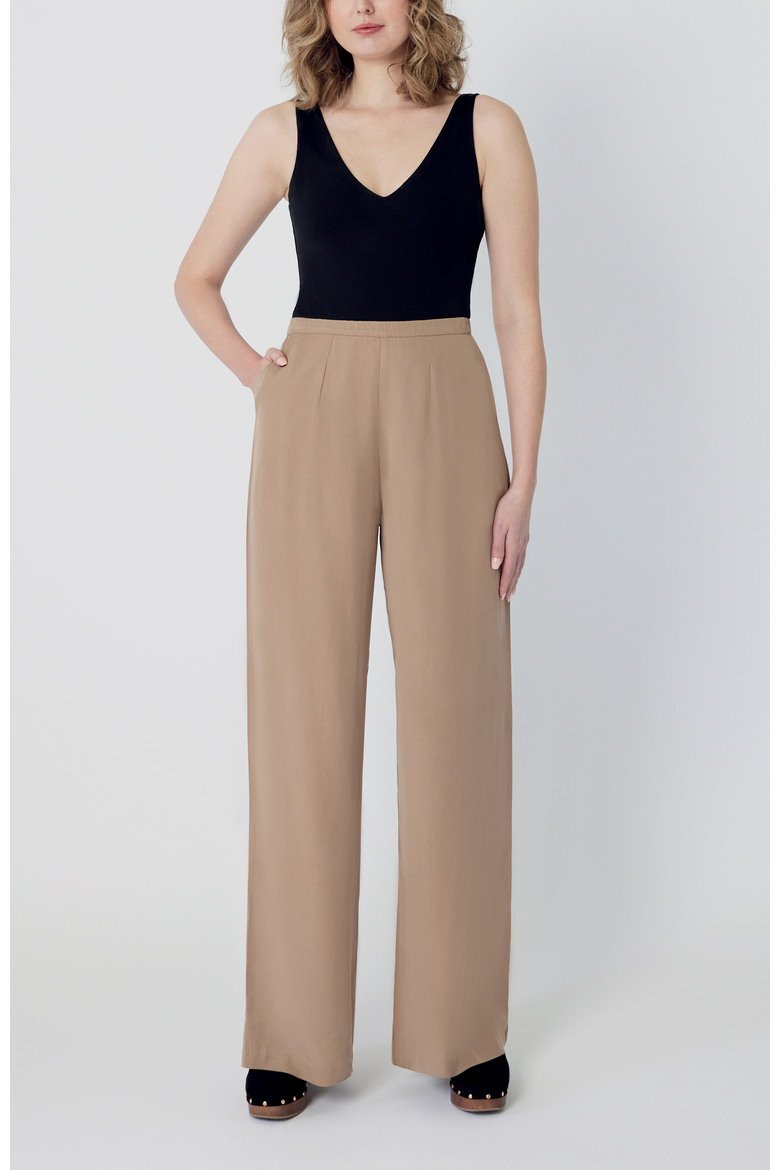 The Tall Wide Leg Pant For Full Hips, Main, color, Desert