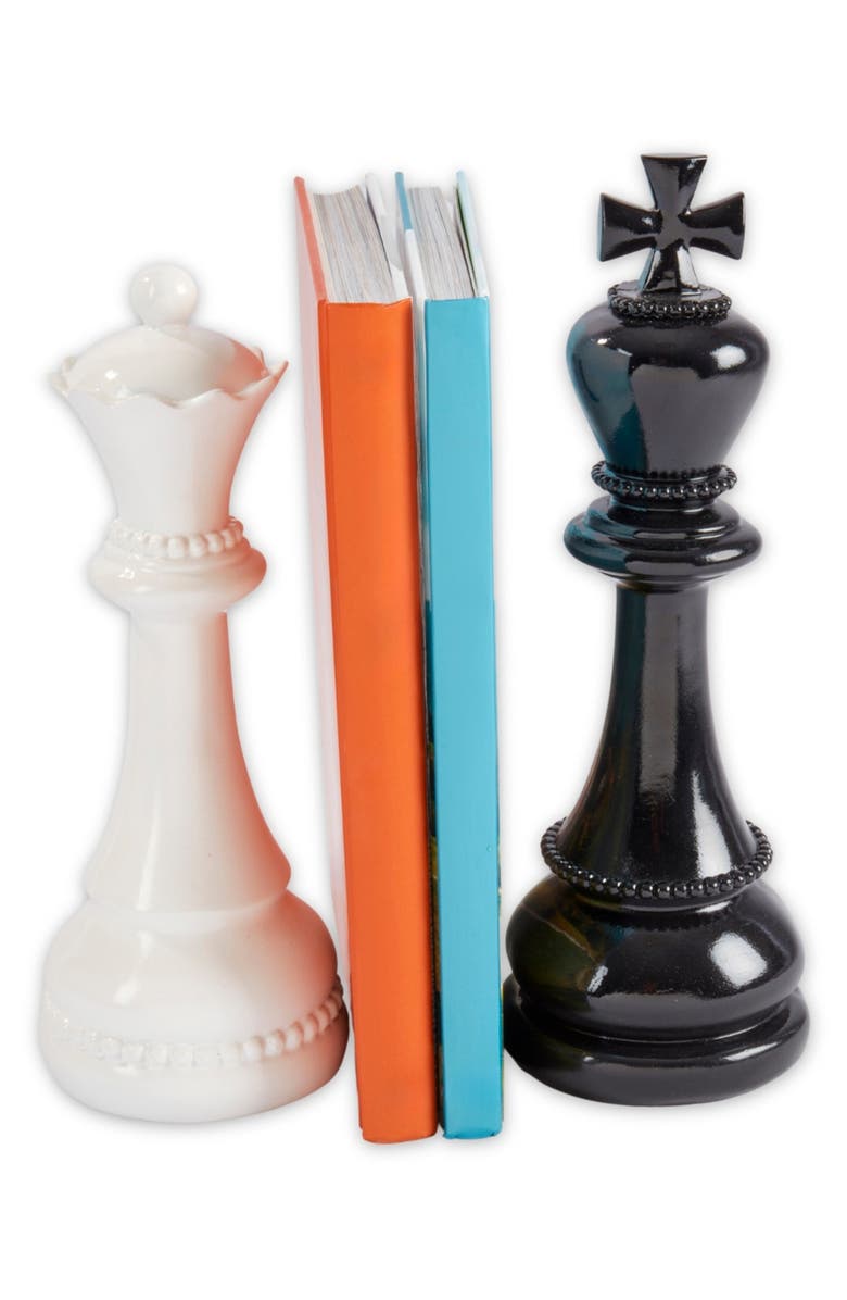 Bey-Berk The Gambit Set of 2 Bookends, Alternate, color, Multi Color