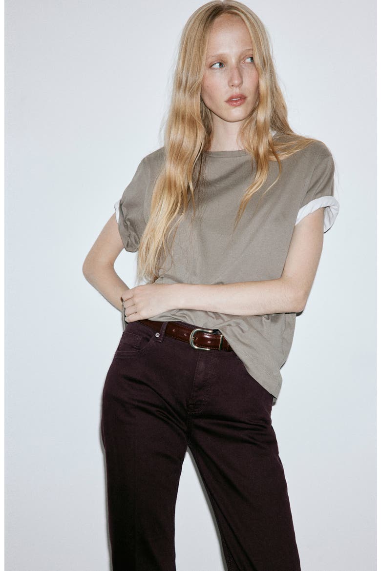 Sienna Crop Flare Jeans, Alternate, color, WINE