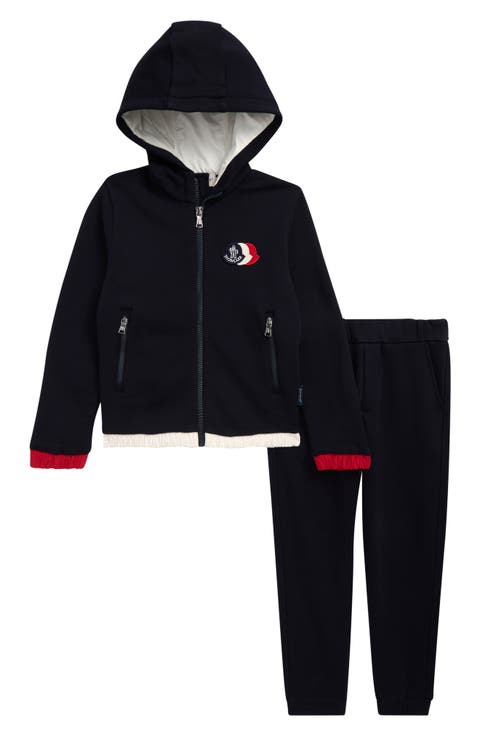 Kids' Contrast Trim Hoodie & Joggers Set
