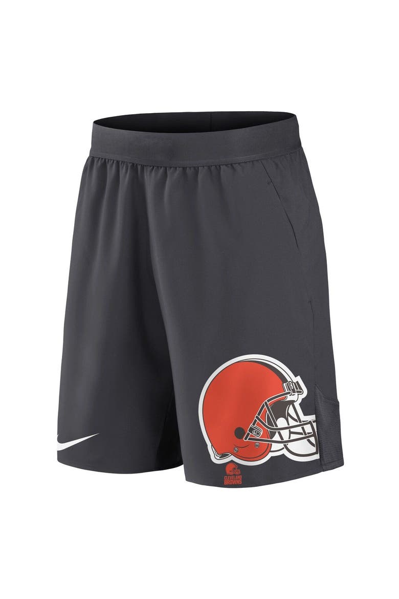 Men's Nike Anthracite Cleveland Browns Stretch Performance Shorts, Alternate, color, Anthracite