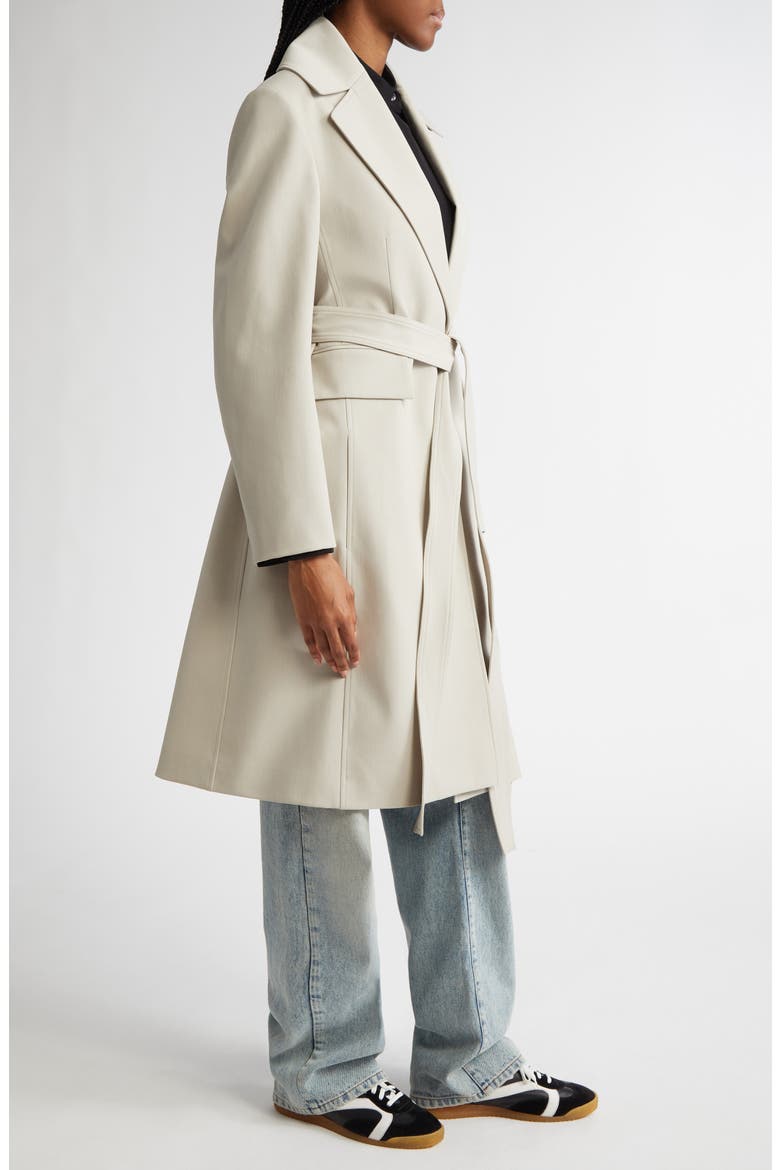 Thea Wool Blend Gabardine Coat, Alternate, color, TAUPE