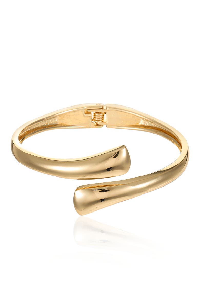 Bypass Hinged Cuff Bracelet, Main, color, GOLD
