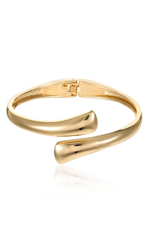 Bypass Hinged Cuff Bracelet