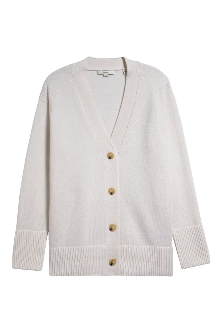 Weekend Wool & Cashmere Cardigan, Main, color, OFF WHITE