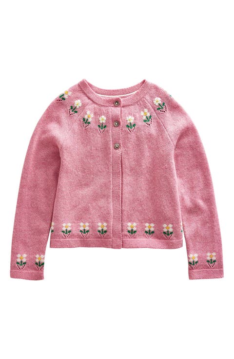 Kids' Embroidered Floral Cardigan (Toddler, Little Kid & Big Kid)