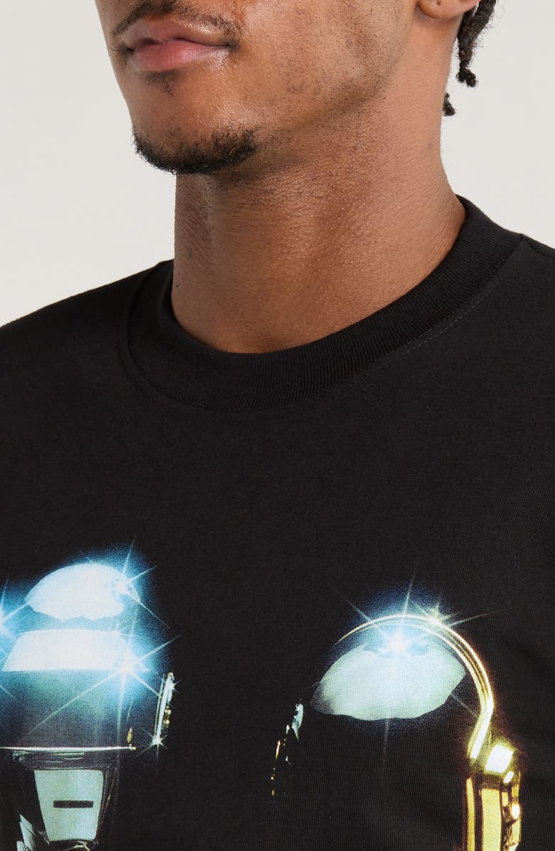 PLEASURES x Daft Punk Duo Cotton Graphic T-Shirt, Alternate, color, Black