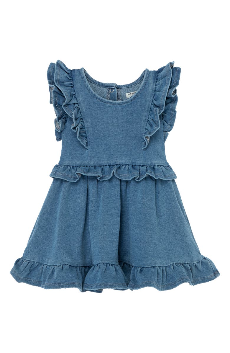 Habitual Kids Flutter Ruffle Cotton Blend Dress, Main, color,