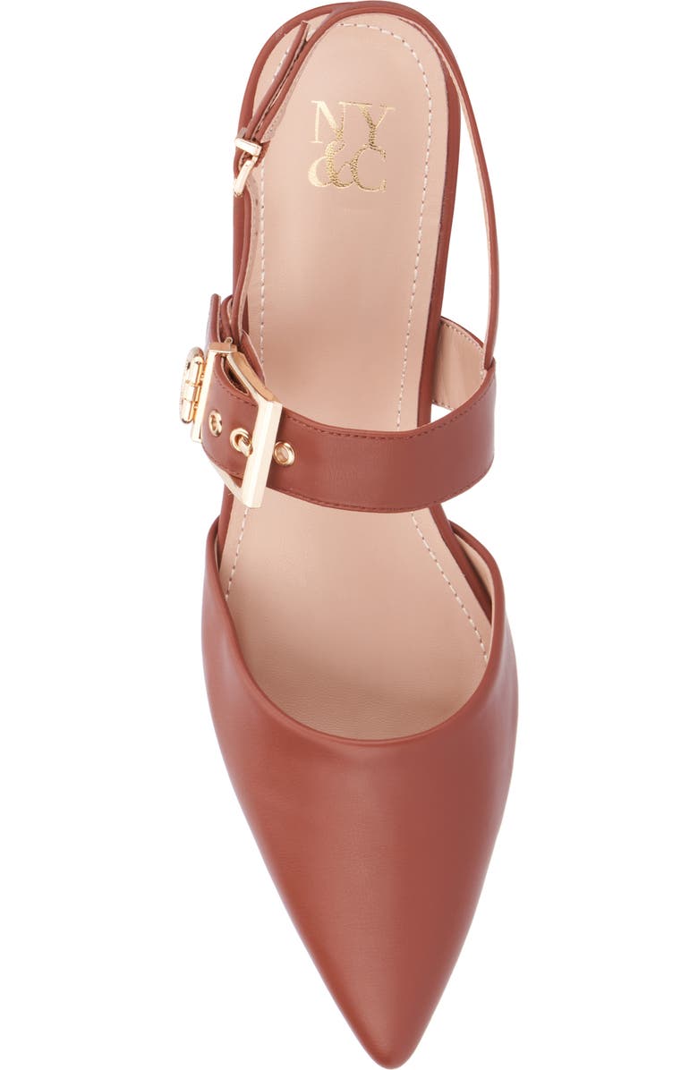 NEW YORK AND COMPANY Rea Slingback Pump, Alternate, color, Cognac