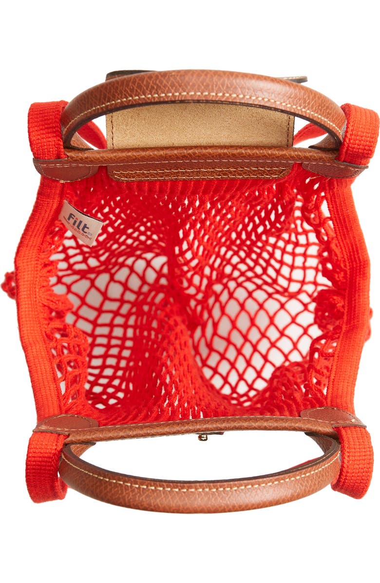 Longchamp Le Pliage Filet Knit Shoulder Bag, Alternate, color, Red